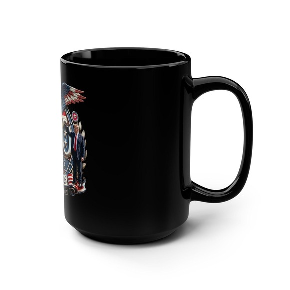 250th USofA Semiquincentennial Anniversary | 15oz Black Ceramic Mug | Patriotic - Picture 6 of 10